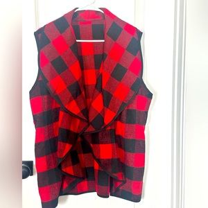 Black and red vest